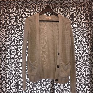 Beige Hollister cardigan